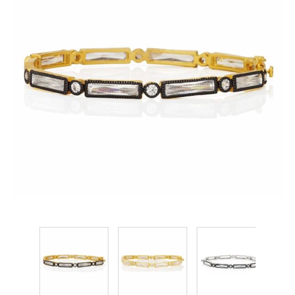 Frieda Rothman Pave Bar Hinged bracelet.